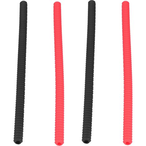Ortviai Protège-grille de four en silicone anti-brûlures – 4 pièces (2 rouges + 2 noires), 35,5 cm, coupe ajustable (1/4)
