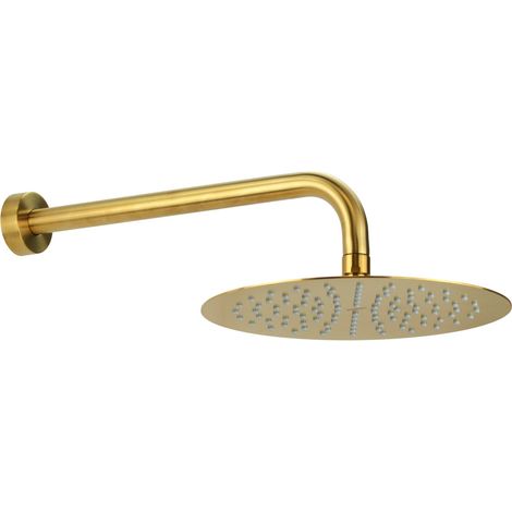 Komplettset mit 40 cm Duscharm und Ø25 mm Duschkopf in gebürstetem Messing PVD-Farbe Mamoli Tuttodunpezzo 0000317SK02G Messing gebürstet (1/2)
