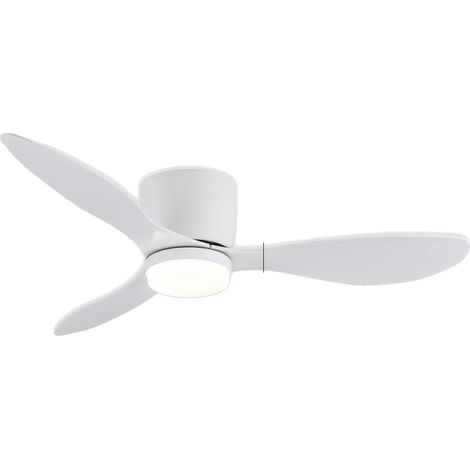 Plafonnier Ventilateur, Télécommande, Design Moderne, Blanc 52inch (1/2)