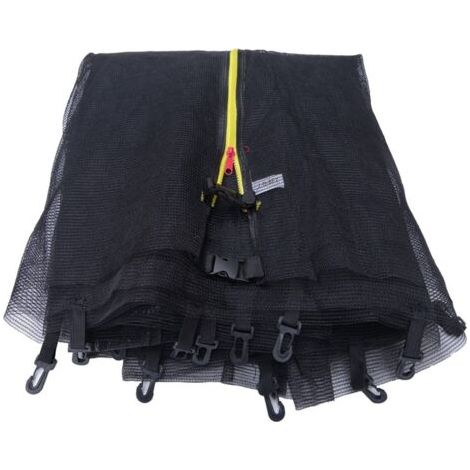 royaluxe -Filet de Sécurité Remplacement pour Trampoline, Filet de Trampoline de Sports de Plein Air pour Enfants avec Zip, Ø 244cm, Accessoires de Trampolines de Loisirs, Noir (1/5)