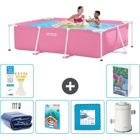 Intex Piscina con estructura Rectangular - 220x150x60 cm - 7-piezas  S55