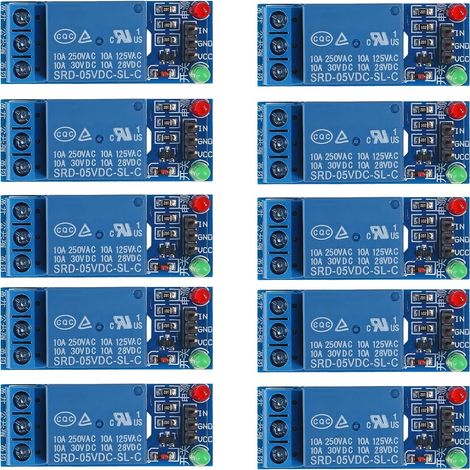 Modulo interruttore di controllo del carico con piastra di espansione trigger di basso livello a 1 canale da 5 V da 10 pezzi per il controllo degli elettrodomestici (1/5)