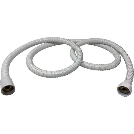 Laccio doccia bianco tubo flessibile per doccetta e vasca da 150 cm attacco ½” pollici per soffione (1/3)