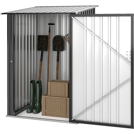 Abri en acier 100 x 103 x 160 cm Gris foncé (1/5)