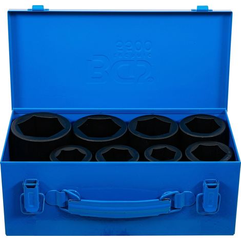 BGS  Juego  de  vasos  de  impacto  hexagonales  largos  accionamiento  cuadrado  interior  25  mm  (1")  SW  27  -  50  mm  8  piezas  -  5500 (1/4)