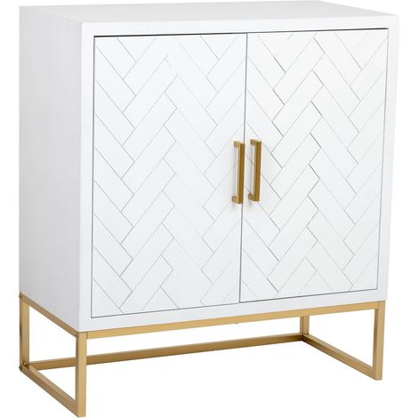 Aparador 1 cajón y 2 puertas de madera y metal 80x39,5x89h cm (1/5)