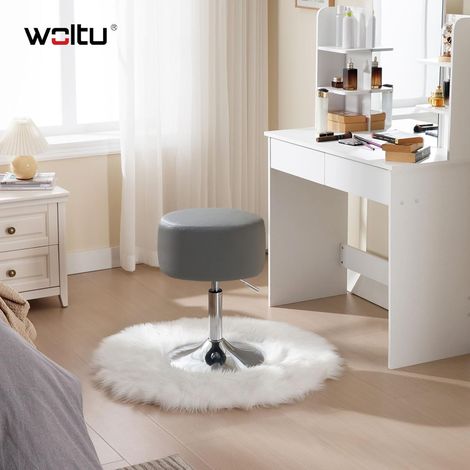 WOLTU Breakfast Kitchen Counter bar stools chairs Faux Leather Seat Adjustable barstools Grey (1/5)