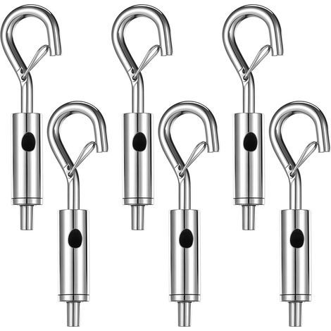 Lot de 6 vis, adaptées aux vis de tension de 1/16 à 3/32 pouces, utilisées pour la tension des câbles et l'installation d'auvents. (1/5)