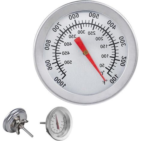 Termometro per barbecue in acciaio inox con scala analogica per affumicatori e barbecue a carbonella