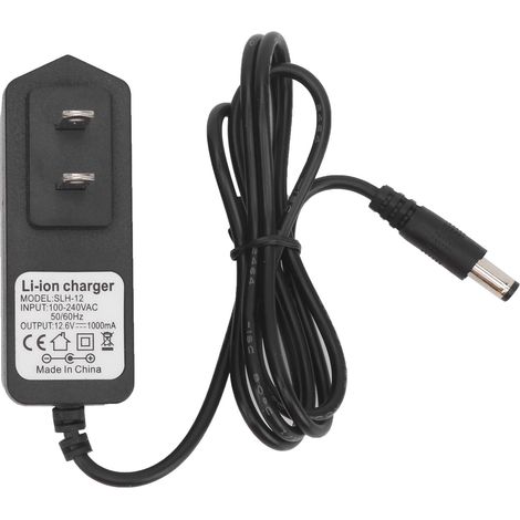 Chargeur batterie lithium 12.6V 1A 100-240V prise américaine, adaptateur secteur avec multiprotection PC (1/5)