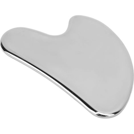 Gua Sha en acier inoxydable, grattoir de massage ergonomique en acier inoxydable poli miroir, positionnement rapide, pour les bras, le dos et les jambes (1/5)