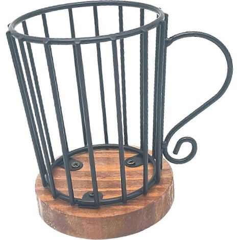 Porte-filtres à café avec poignée, porte-dosettes, étui de rangement durable pour filtres à café, idéal pour un comptoir ou un bar à café.-A black (1/5)