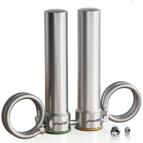 Filtre à eau sous évier, 8 étapes de filtration d'eau à connexion directe, 0.5 Micron Réduit 99.99% Plomb, Chlore, Métaux lourds, Tartre, calcaire, Eléments certifiés NSF, Acier inox (1/5)