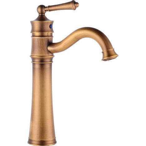 Mitigeur pour vasque - laiton - surélevé - eau chaude/froide (1/5)