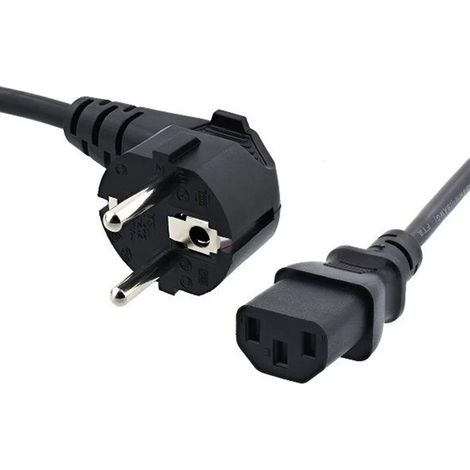 Cavo Alimentazione PC C13 Con Spina Schuko Lunga 1,5 Metri (1/3)