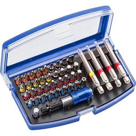 KWB Einhell 49118695 Set 42 Bits Stahl Bithalter S2 Kunststoffbox