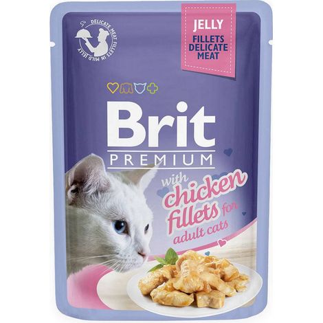 BRIT PREMIUM CAT Adult Huhn in Gelee (Beutel) 85g