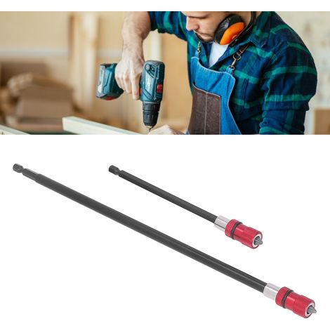 Rallonge de 300 mm + rallonge de 150 mm + 2 embouts PH2, tige de connexion autobloquante rallongée, connecteur de perçage, douille hexagonale magnétique de 6,35 mm, rallonge de 1/4 pouce (1/5)
