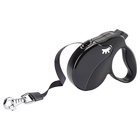 Ferplast AMIGO TAPE Guinzaglio allungabile con fettuccia estensibile. 4 misure, vasta gamma colori.. Variante S - Misure: 14 x 3.6 x h 12 cm - Nero