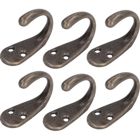 20er-Set Vintage-Wandhaken aus bronzefarbener Zinklegierung im Retro-Stil, dekorative Hängehaken für die Landhausküche (1/5)