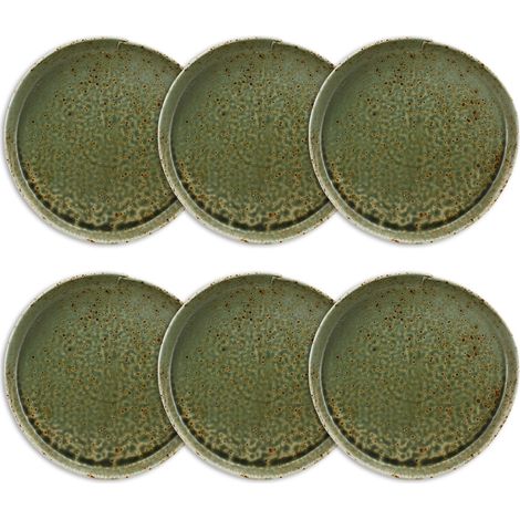 Lot de 6 assiettes plates 23cm en porcelaine, SIGMA (1/5)