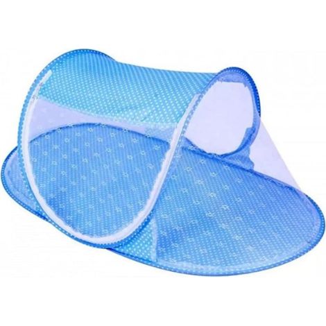 Moustiquaire pour Lit de Bébé, Moustiquaire Pliable pour Lit de Bébé, Moustiquaire de Tente Portable, Facile à Installer, Convient à la Chambre Familiale, Aux Voyages en Plein Air (Blue)-Fei Yu (1/5)