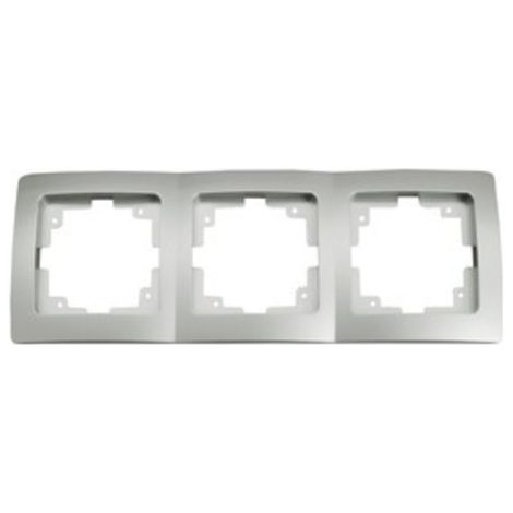 Dreifachrahmen für elektrische Mechanismen Serie 36.535 SILBER/GRAU
