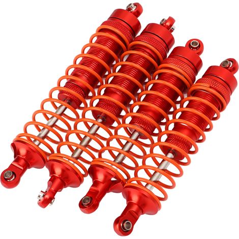 Satz mit 4 Stoßdämpfern aus Aluminiumlegierung für Traxxas Slash 1/10 RC Short Course Truck (rot) (1/5)