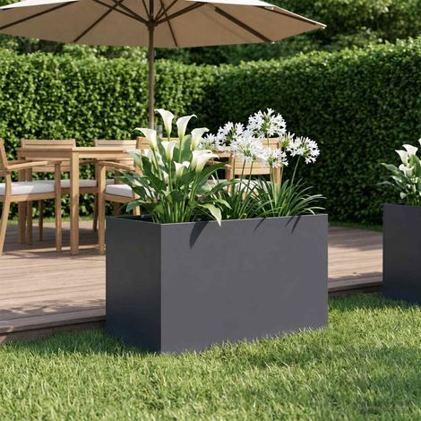 Cache-pot de jardin Anthracite 50 x 40 x 40 cm (1/5)