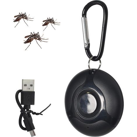 Répulsif anti-moustiques à ultrasons, répulsif anti-insectes portable pour l'intérieur et l'extérieur, repousse efficacement les mouches, les souris, les cafards, les rongeurs et les araignées