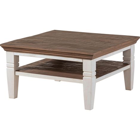 Table basse Manguier 85x85x45 laqué blanc TOULOUSE 112