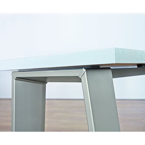 Bankgestell CONE 1800 x 450 x 420 mm in Edelstahloptik mit Traverse (1/3)