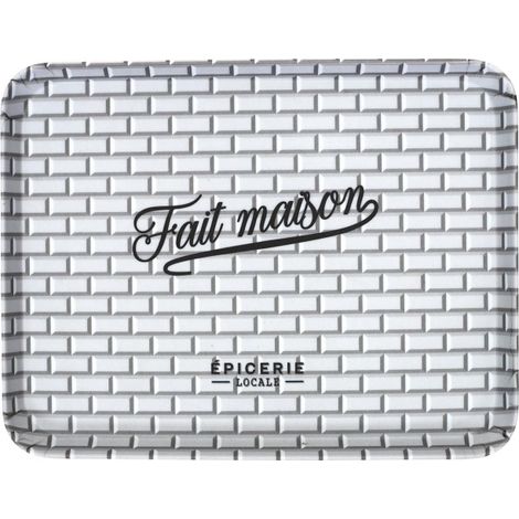 Plateau de Service "Brooklyn" 26cm Noir & Blanc (1/4)