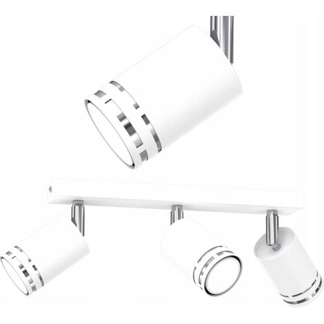 PLAFONNIER BLANC CHROME MOBILE LED GX53 RÉFLECTEUR SPOT POLONAIS (1/5)