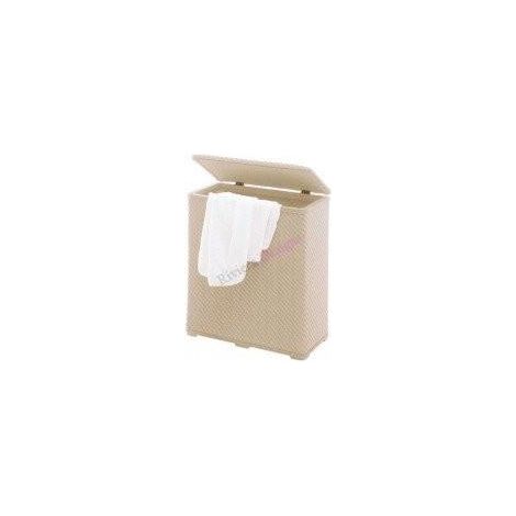Aqualine - Cesto para ropa sucia 50x55x28 cm, beige 203803