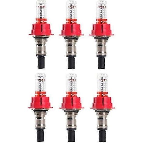 Lot de 6 manomètres de débit pour systèmes de chauffage au sol, régulateur de débit visuel pour systèmes de chauffage au sol (1/2) (1/2)