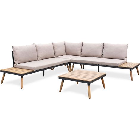 CAMINO - Set di mobili da giardino angolari da 5 posti - Acacia - REMARQUABLE