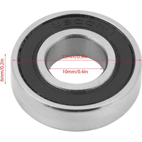 10 Rillenkugellager 6900-2RS, 10 mm x 22 mm x 6 mm (1/5)