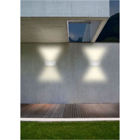 Trade Shop - APPLIQUE ESTERNO LED 16 WATT CROWN IP65 UP & DOWN BIANCO LUCE ES64 -