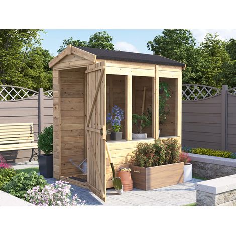 Dunster House Potting Shed Apex Roof W4' x D6' (W1.2m x D1.8m) Overlord Modular (1/5)