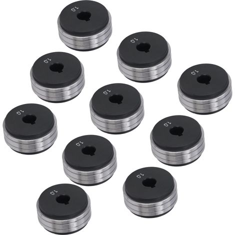 Lot de 10 Galets d'Avance Fil en Acier et Nylon pour Soudeuse MIG 200A 350A 500A, Roues de Guidage 0.8-1.0mm (1/5)