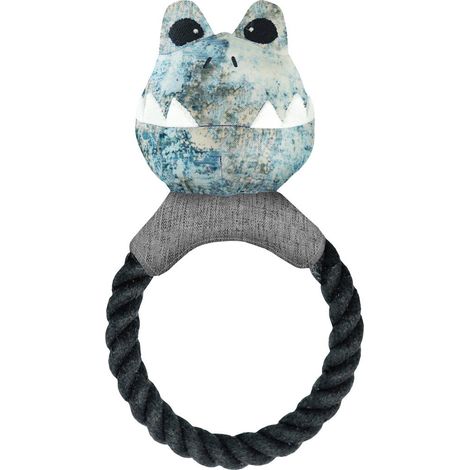 Spiel aus recyceltem Material mit Soundeffekt Green Fun Frosch für Hunde