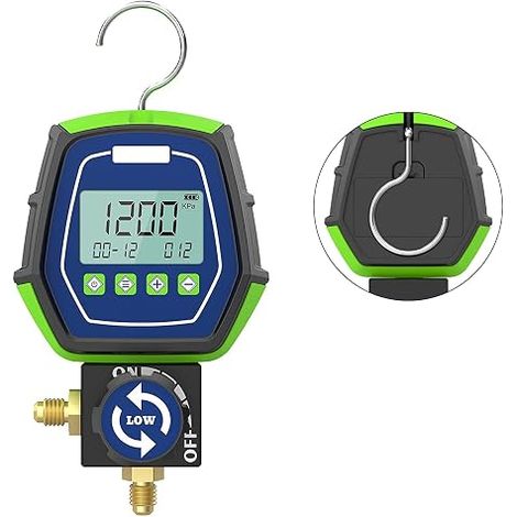 R32 Air Conditioning Refrigerator Pressure Gauge with 90 Integrated Refrigerants, Digital Air Conditioning Manometer for Diagnosis, Repair, Air Conditioning (1/5)