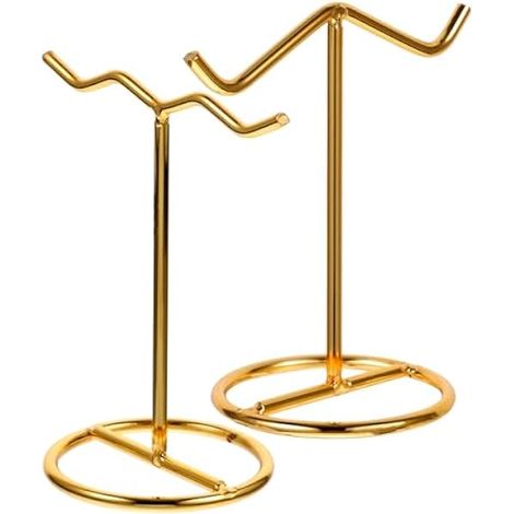 Présentoir à Bijoux Support pour Boucles D'oreilles et Colliers 2pcs en Fer Doré Organiseur de Bureau Pratique et Élégant, pour Shopping Mall et Photo Prop (1/5)