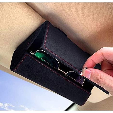 Sonnenbrillenetui für die Sonnenblende im Auto, Brillenhalter, aufsteckbare Aufbewahrungsbox, Brillenorganizer