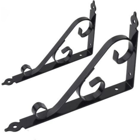 ALLIANDISConsoles et taquets pour étagères Support Étagère Mural en Métal Support Équerre Triangulaire 90 Degrés Multifonctionnel D'étagère de Support avec Vis pour Jardinage, Cuisine 250mm 164mm 1 Pa (1/5)