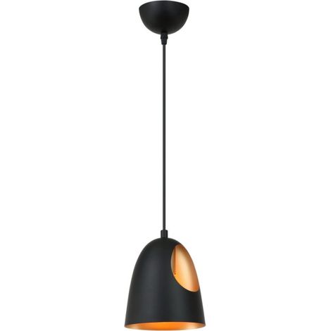 Lampe Suspension Design "Elda" 17cm Noir (1/5)