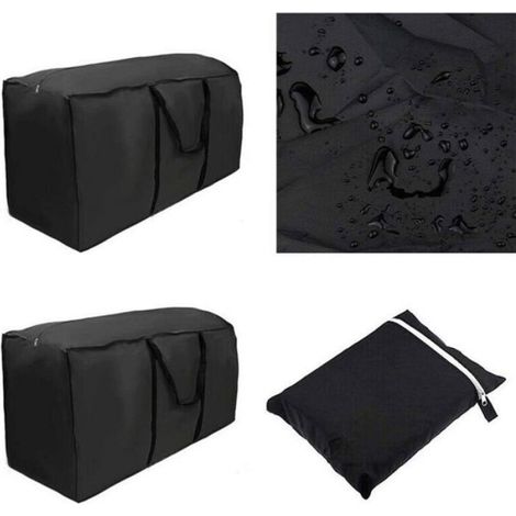 Housse De Rangement - Tissu Oxford 210D - Imperméable UV - Pour Coussins Chaises Longues Jardin - 122 X 39 X 55 Cm - 1 Pièce (1/5)