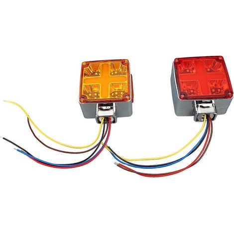 Quadratische Doppelblinker LED-Brems-, Brems-, Rück- und Positionsleuchten mit Sockelbefestigung für Bolzenmontage