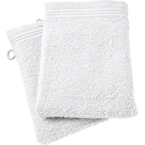 Lot de 2 gants de toilette "Spa" 15 x 21 cm / 400 gr/m² - "Spa" Neige - "Spa" Neige -
